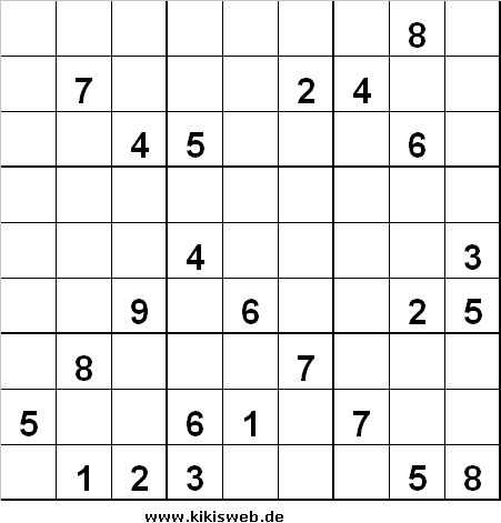 Sudoku Nr. 6 zum Ausdrucken