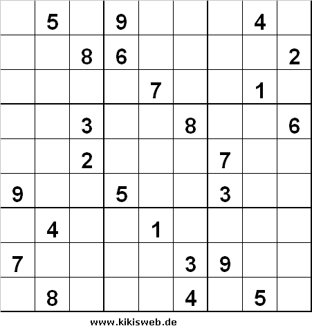 Sudoku Nr. 10 zum Ausdrucken