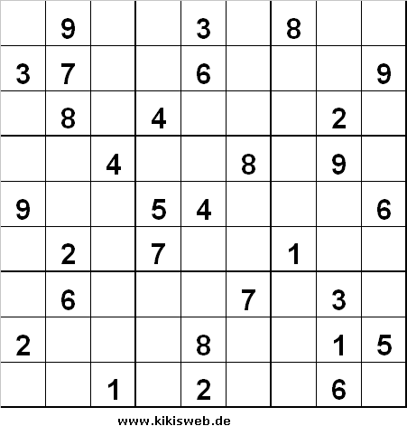 Sudoku Nr. 15 zum Ausdrucken